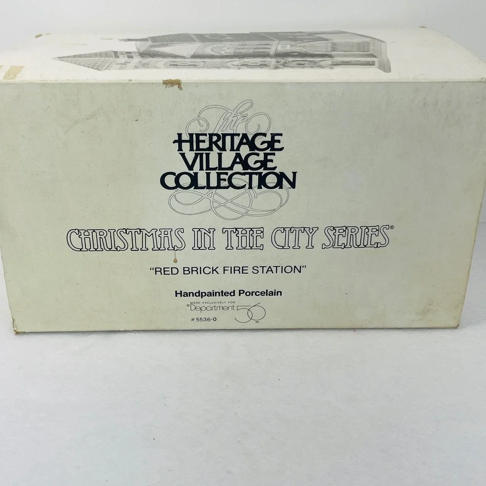 Dept 56 Red Brick Fire Station Christmas In The City Heritage Village 5536-0